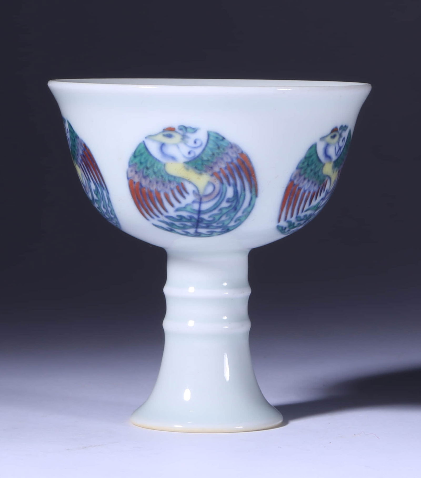 A DOUCAI 'PHOENIX' STEM BOWLA