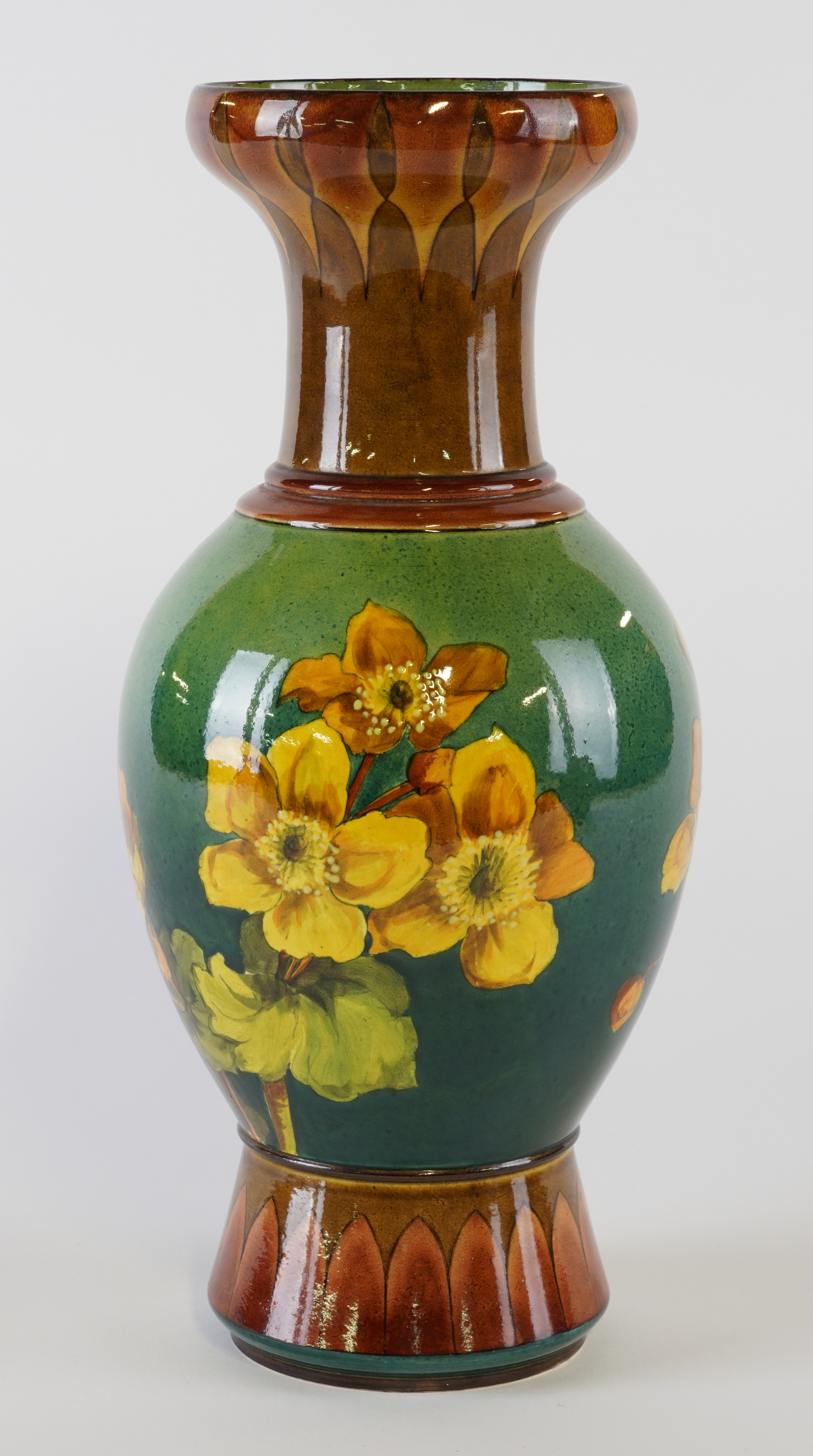 A DOULTON FAIENCE VASE Circa 1885