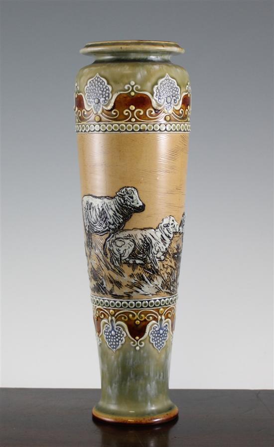 A Doulton Lambeth stoneware tall