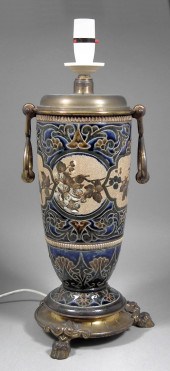 A Doulton stoneware and lacque
