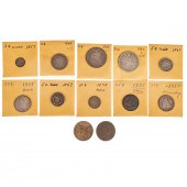 A DOZEN US TYPE COINS WITH 195