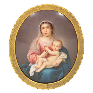 A Dresden Painted Porcelain Oval