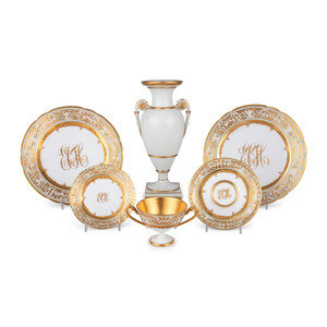 A Dresden Parcel-Gilt Monogrammed