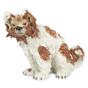 A Dresden Porcelain Bolognese Hound