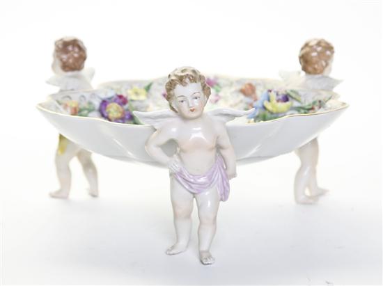 A Dresden Porcelain Figural Compote