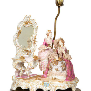 A Dresden Porcelain Figural Group