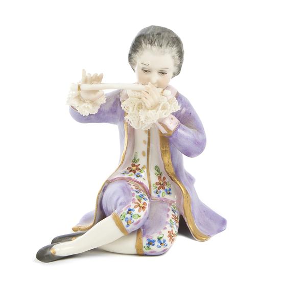 *A Dresden Porcelain Lace Figure