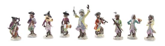 * A Dresden Porcelain Nine-Piece