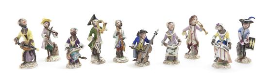 A Dresden Porcelain Ten-Piece