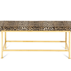 A Dunbar Brass-Frame Bench by