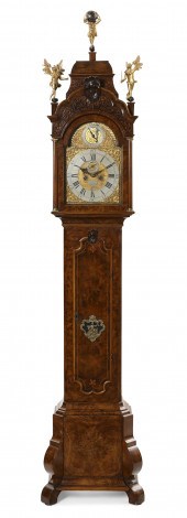 A DUTCH BAROQUE INLAID WALNUT