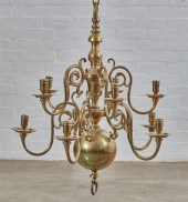 A DUTCH BAROQUE STYLE BRASS TE