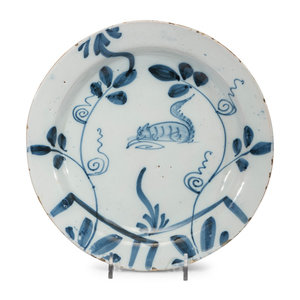 A Dutch Blue and White Glazed