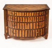 A Dutch laburnum chest of draw