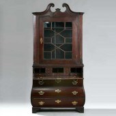 A Dutch Mahogany Bombé Secreta