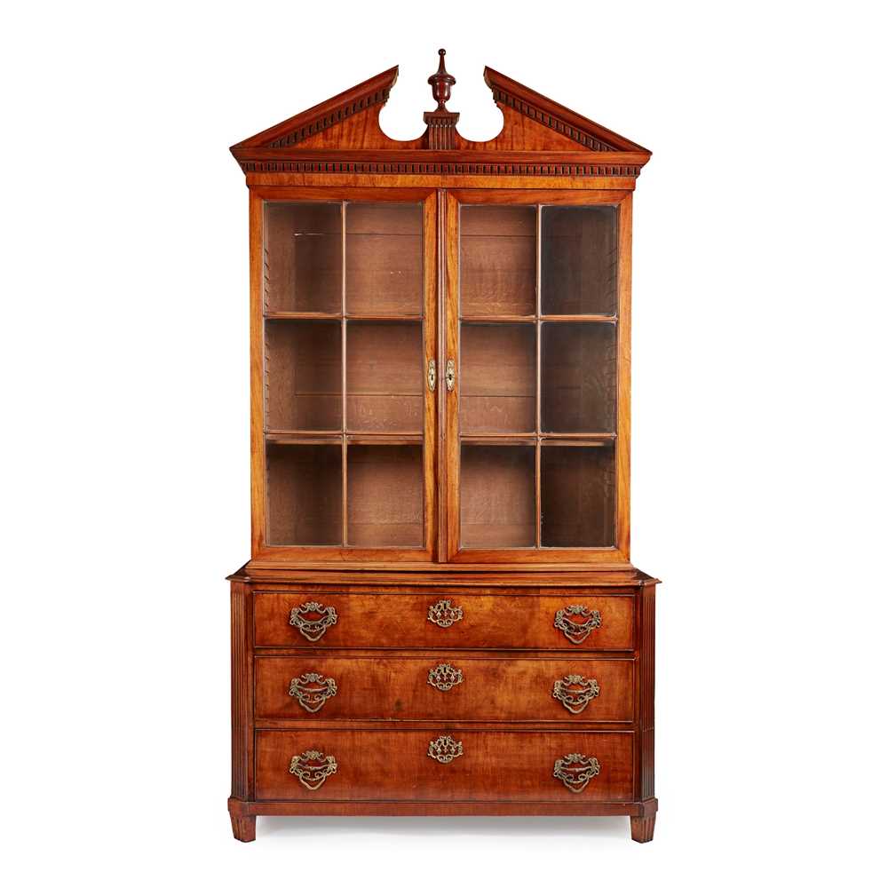 A DUTCH MAHOGANY BOOKCASE ON