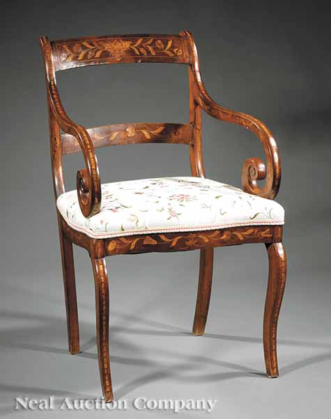 A Dutch Marquetry and Mahogany