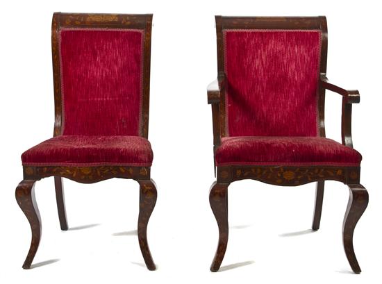 A Dutch Marquetry Mahogany Open