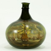A DUTCH PAINT DECORATED GREEN