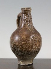 A Dutch saltglaze stoneware be