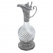 A DUTCH SILVER AND GLASS CLARE