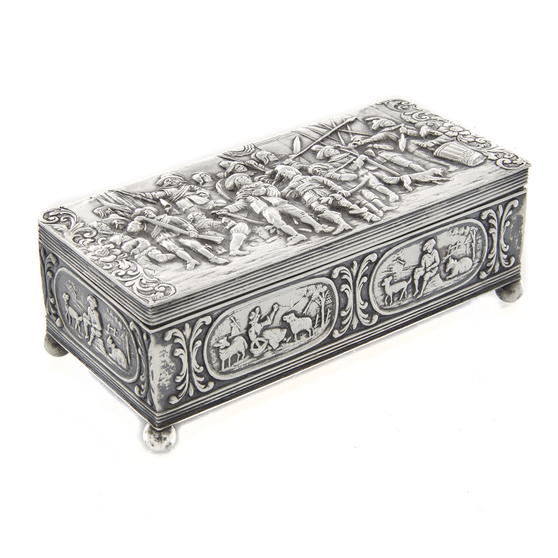 A DUTCH SILVER BOX, LATE 18TH/EARLY