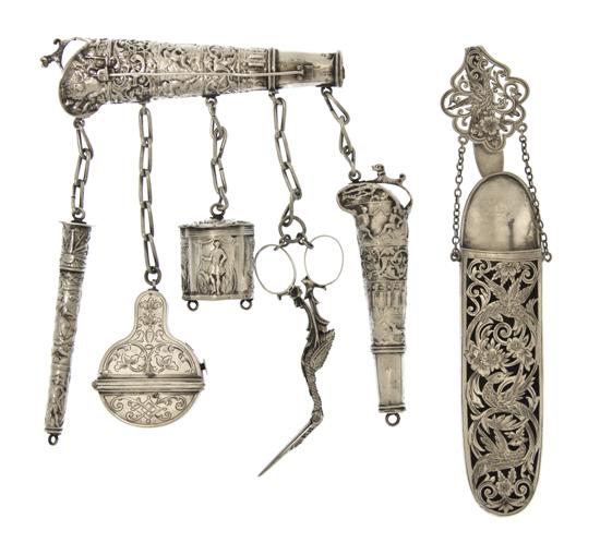 A Dutch Silver Chatelaine 19th