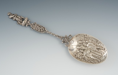 A Dutch Silver Decorative Spoon