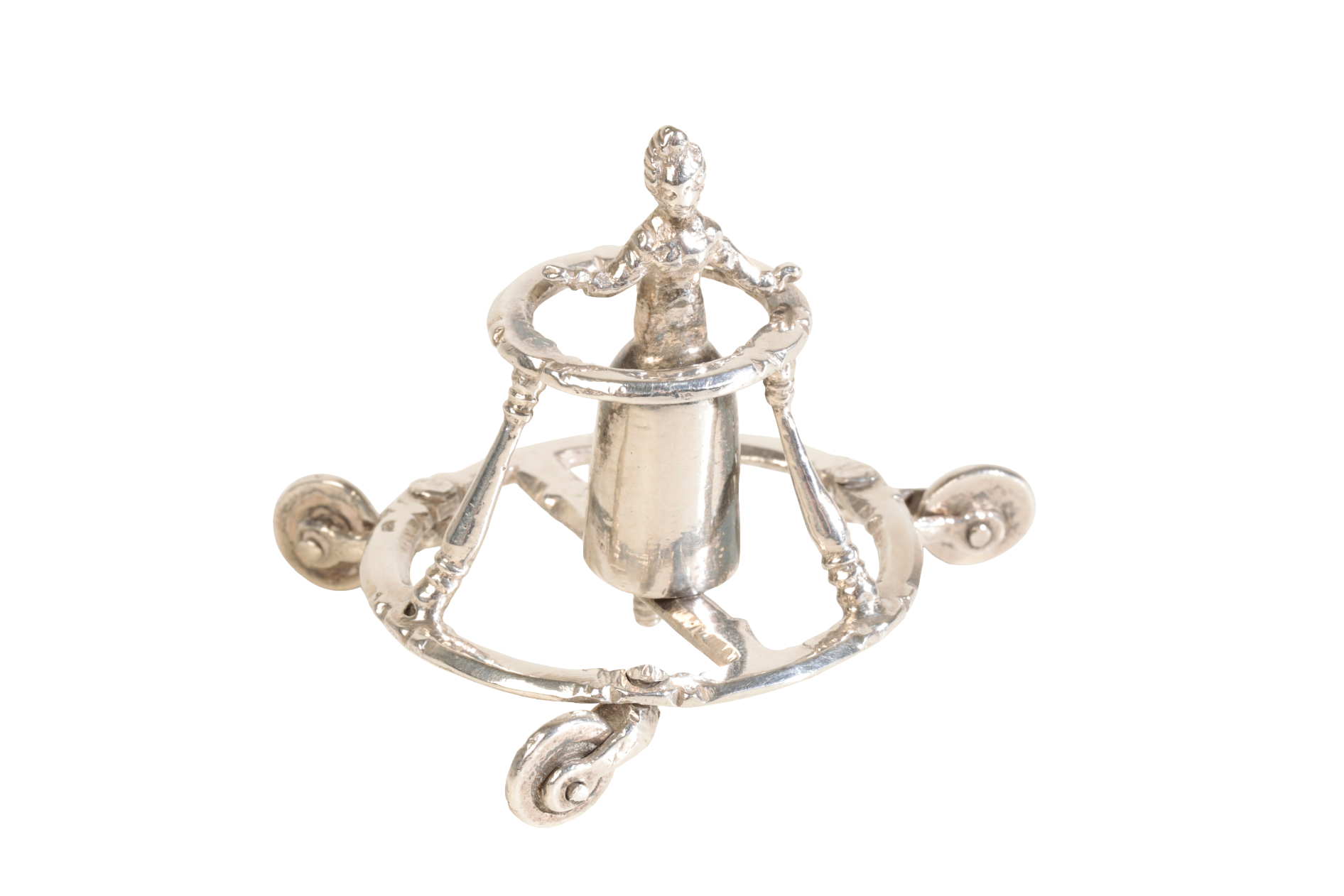 A DUTCH SILVER MINIATURE BABY