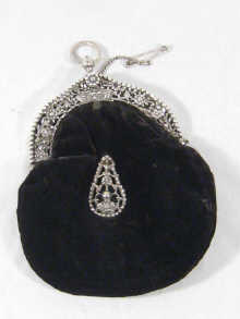 A Dutch silver mounted velvet
