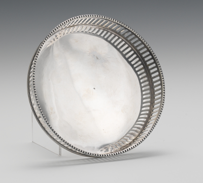 A Dutch Silver Wine Coaster