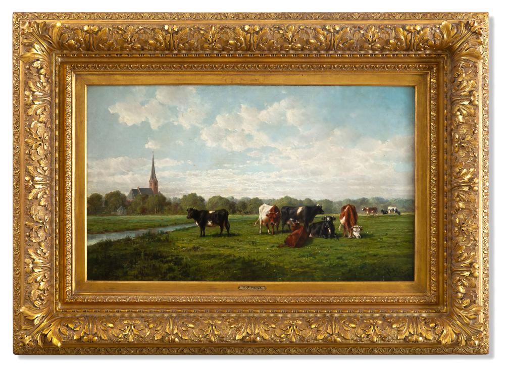 A. EMILE PRINZ (B. 1856): COWS IN
