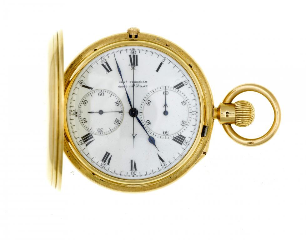 A ENGLISH 18CT GOLD KEYLESS LEVER
