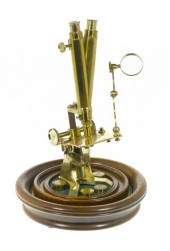 A ENGLISH BRASS COMPOUND BINOC
