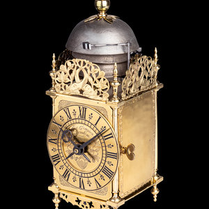 A English Brass Lantern Clock, with