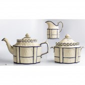 A ENGLISH CREAMWARE TEASET DEC