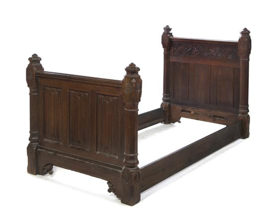* A English Oak Single Bed the