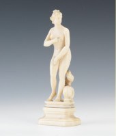 A European Carved Ivory Nude F