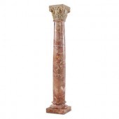 A European Carved Marble Colum