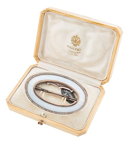 A FABERGE GILT SILVER, GUILLOCHE