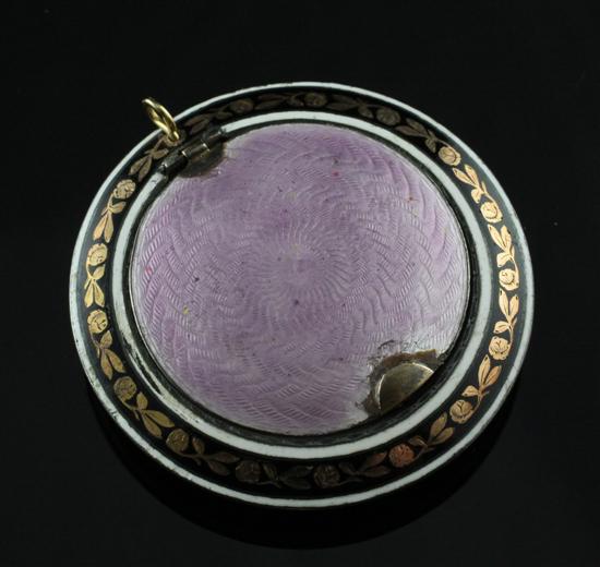 A Faberge silver gilt and enamel