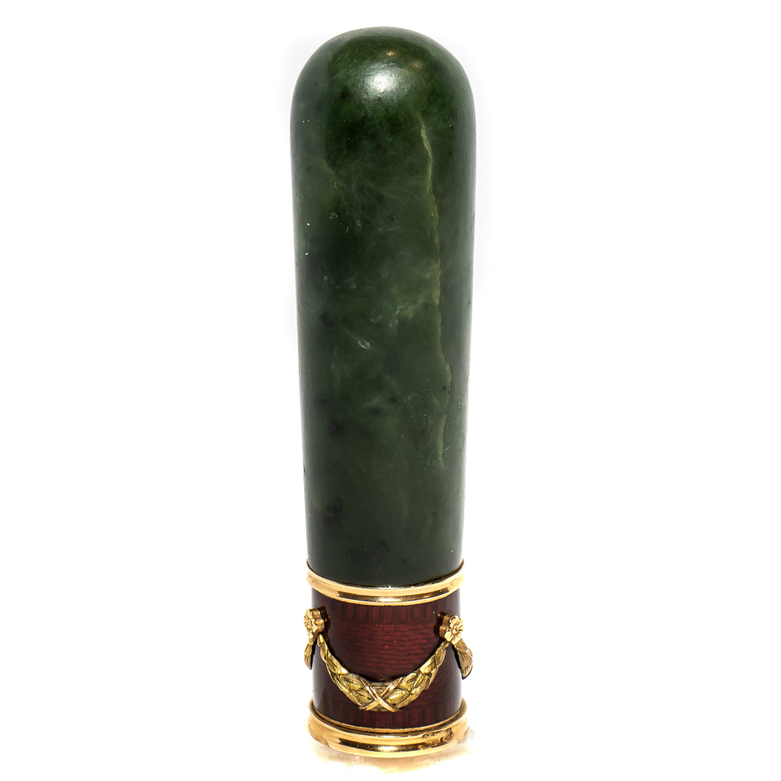 A FABERGE STYLE 14K ENAMEL