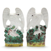 A FACING PAIR OF STAFFORDSHIRE