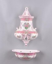 A Faience Lavabo Consisting of