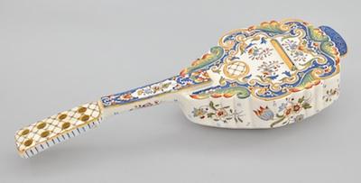 A Faience Mandolin Form Wall Pocket