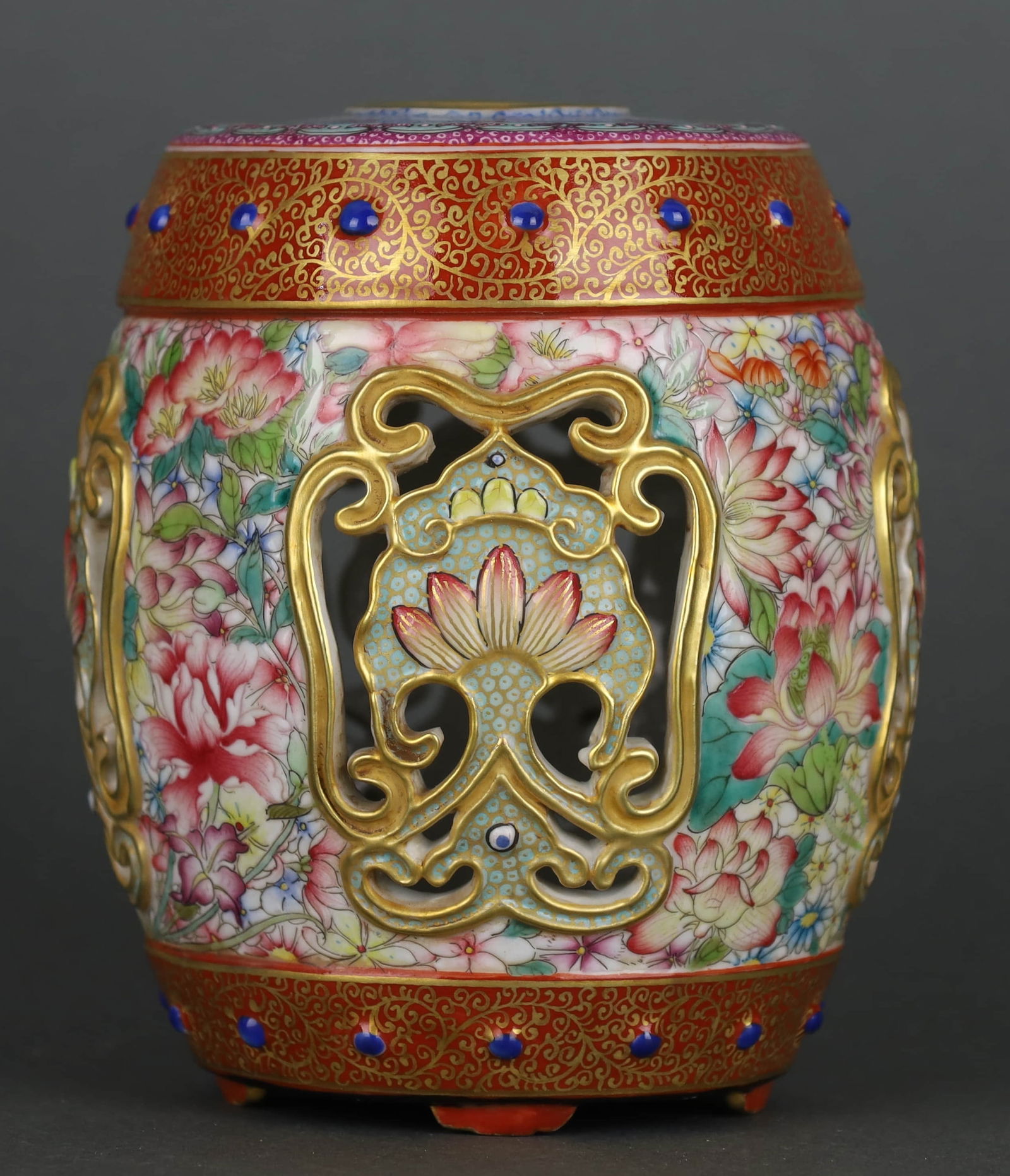 A FALANGCAI CARVED AND GILT