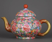 A FALANGCAI 'FLORAL' TEAPOT<br