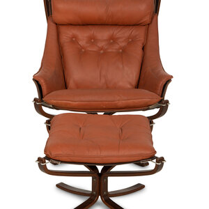A Falcon Leather Armchair and