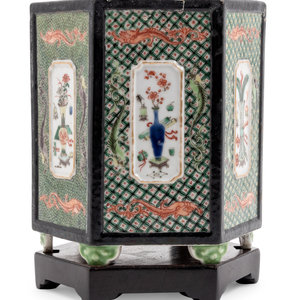 A Famille Noire Porcelain Brush