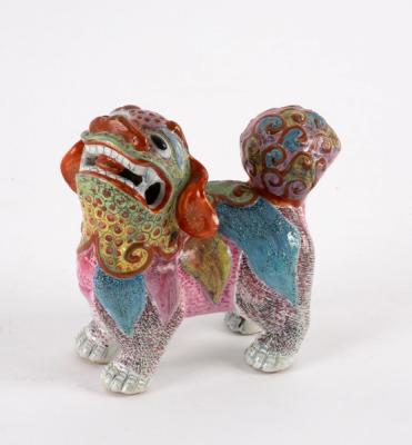 A famille rose Buddhist lion,